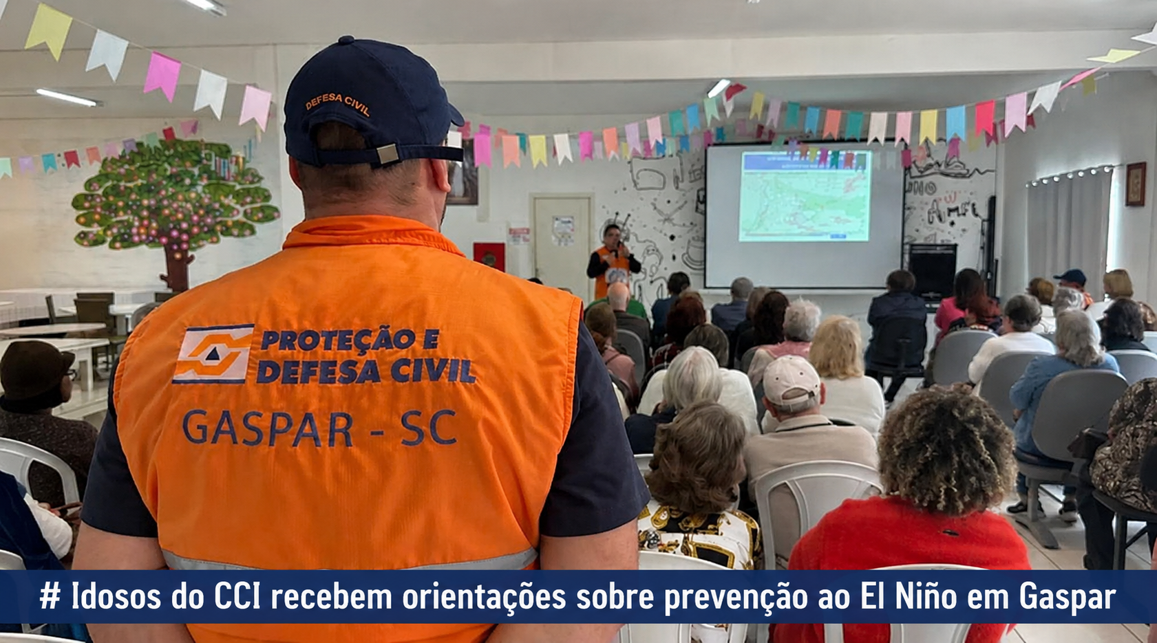 Idosos do CCI recebem orientações sobre prevenção ao El Niño em Gaspar